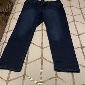 Blue denim jeans